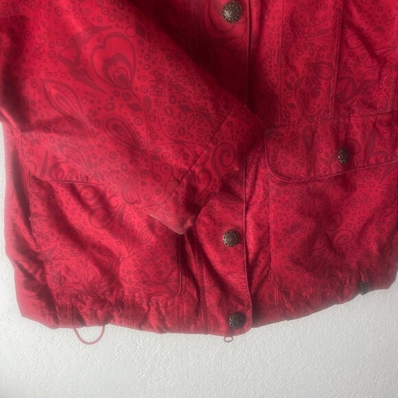 Billabong Jamie Anderson Signature Series Womens Red Snow Jacket M Full Zip Ski - Picture 9 of 16